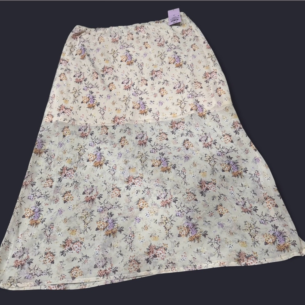 Wild Fable Cream Floral Maxi Skirt